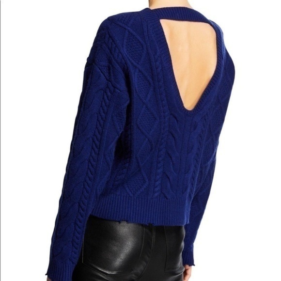 NWT RtA $595 Zane Cropped Wool-Cashmere Sw… - Picture 2 of 4